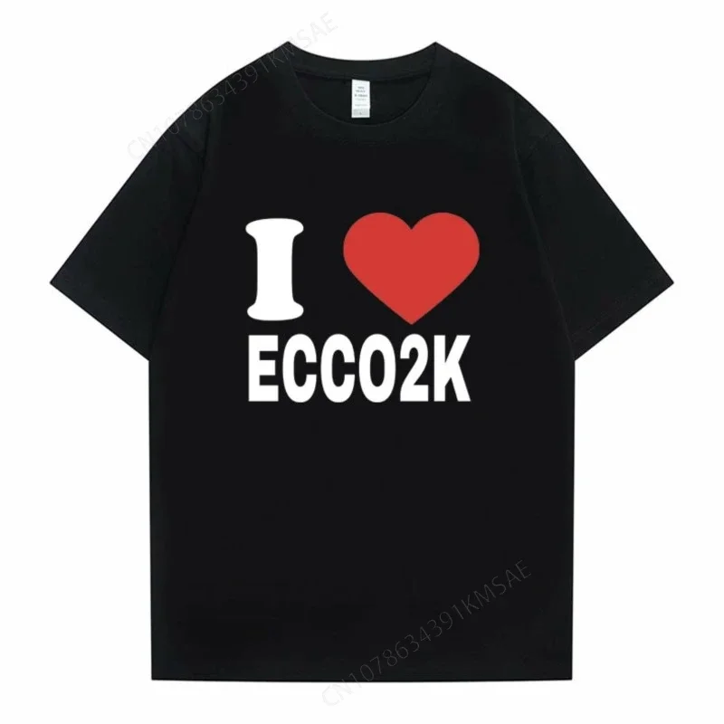 Streetwear Brand Model - 2025 신모델 I Love Ecco2k 티셔츠