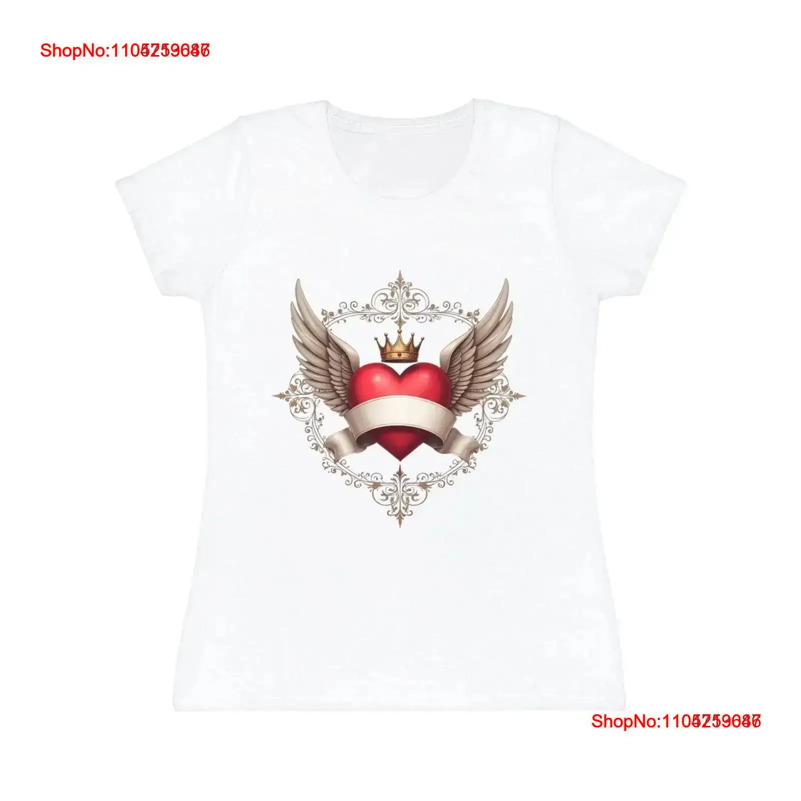 Streetwear Brand Heart - 여성용 티셔츠 하트와 날개 브라비 브랜드