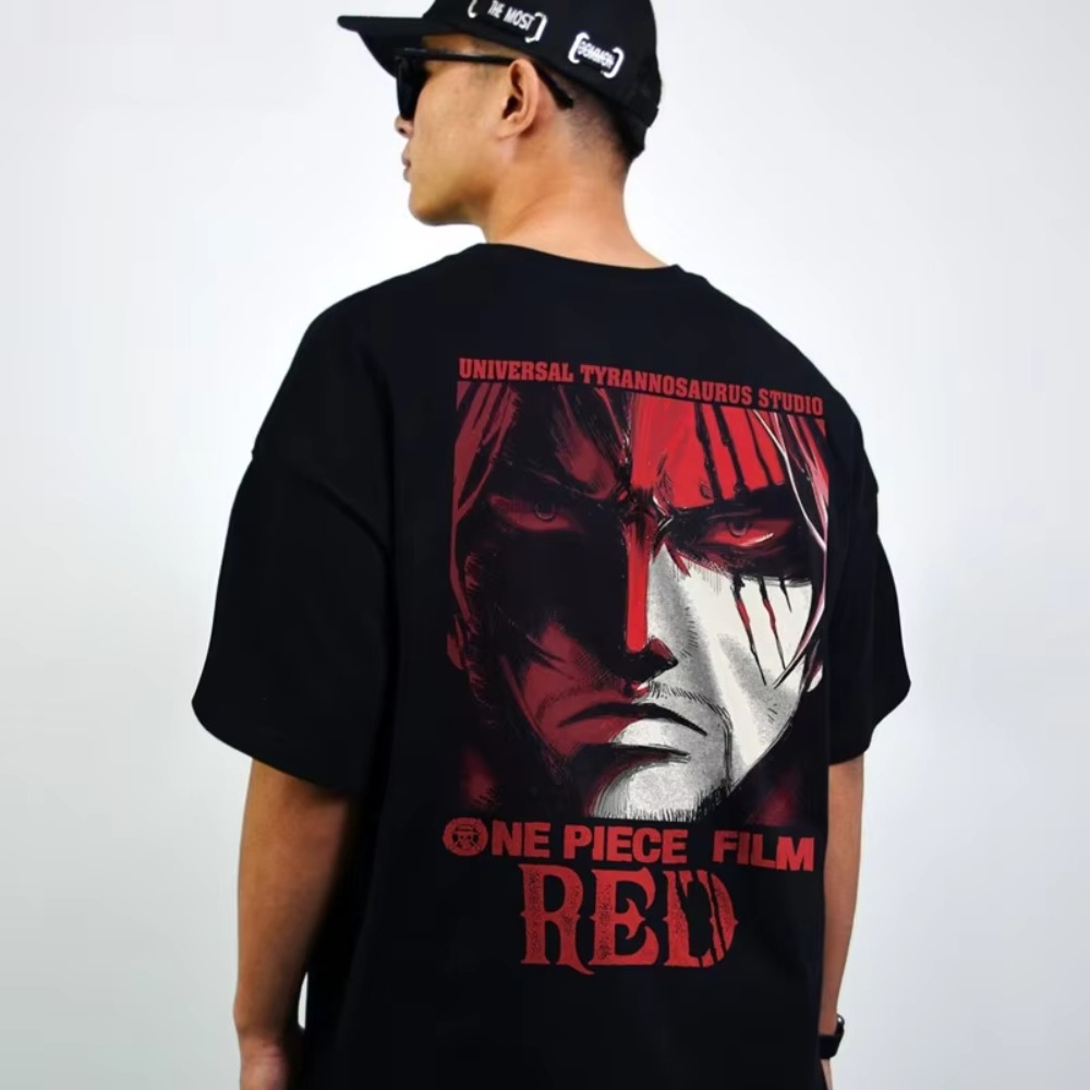 Good Streetwear Brand - 2025 원피스 레드 그래픽 티셔츠 남성