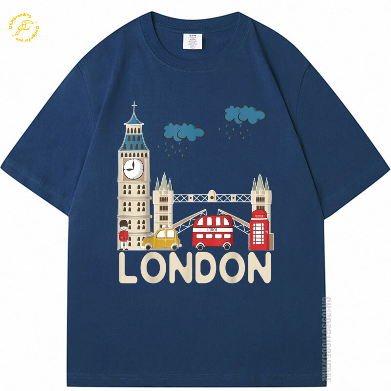 Streetwear Brands London - Rainy London Tshirt 귀여운 기념품 대형