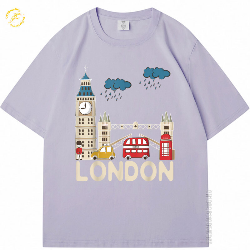 Rainy London Tshirt 귀여운 기념품 대형 - Streetwear Brands London 리뷰 및 가격