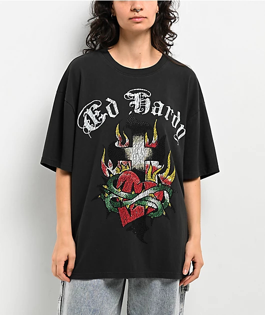 크로스 하트 Ed Y2k 문신 아트 스트리트 트렌디 브 - Streetwear Brand Heart 리뷰 및 가격